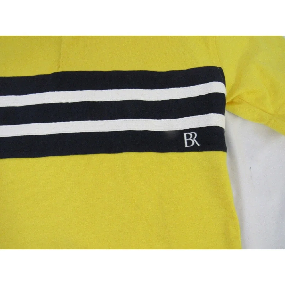 Banana Republic Monogram Yellow Polo Collar Shirt Size‎ S